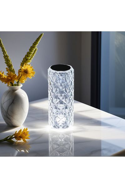 COOYA Crystal Diamond Table Lamp,USB Rechargeable with Touch Control,for Living Room Bedroom