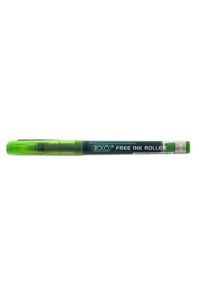 Roco Free Ink Roller Liquid Ink Pen – Green Ink, 0.5 mm Needle Tip