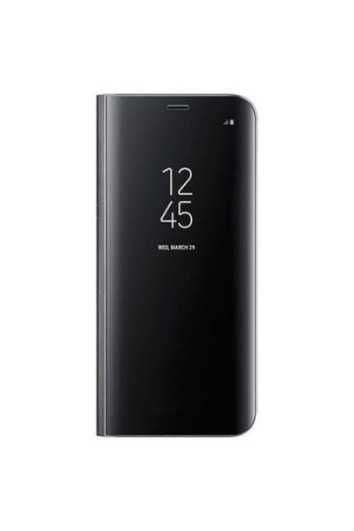 OEM Carcasă Samsung Galaxy S9 - Flip Mirror, tip carte, translucidă, neagră