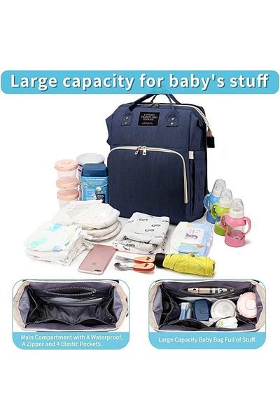 Saharaz Baby Diaper Bag Backpack with Changing Station,with Portable Change Mat,USB Port,Large Capacity