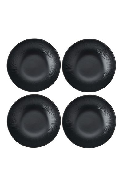 MIKASA Jardin Midnight 20cm Ceramic Pit Plate Set of 4
