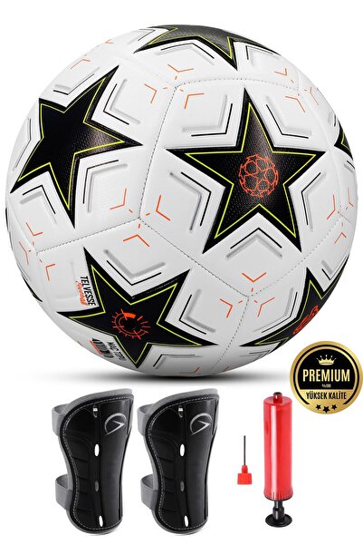 Telvesse 3lü Set Futbol Topu Tekmelik Şampiyonlar Ligi Pompalı Sert Zemin Hal...