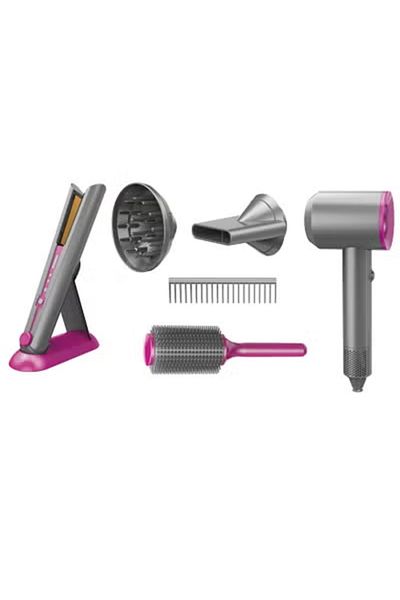 FULLJOY 2-in-1 Hair Dryer with Iron and Accessories 18-2804560