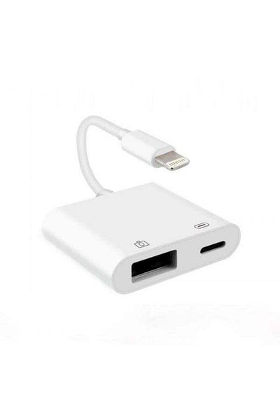 fulina Lightning to USB Camera Adapter,With USB Power Interface Charge ,for iPhone iPad,No App Required