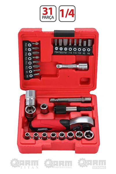 ARM TİTAN 1/4 31 Piece Drive Socket Set