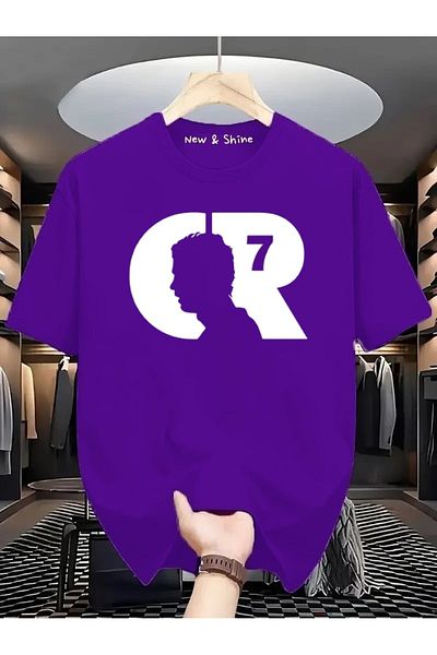 New Shine 1 тениска е подарък при покупка на 6 или повече в количката - Cr White Printed Oversize тениска