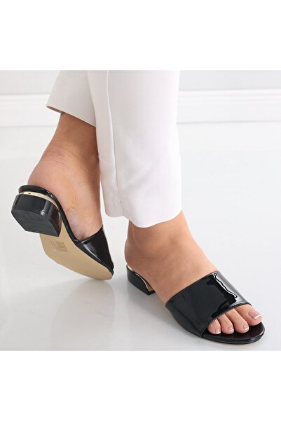 Botinelli Papuci de damă negri din piele lăcuită Dula, 36