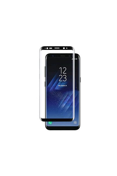 OEM Folie de sticlă 3D, ecran complet, Samsung Galaxy S8+, acoperă întregul ecran, negru