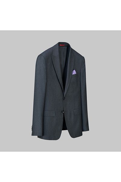 Sarar Interview Men's Woven Fabric Striped Extra Slim Fit Dark Gray Suit