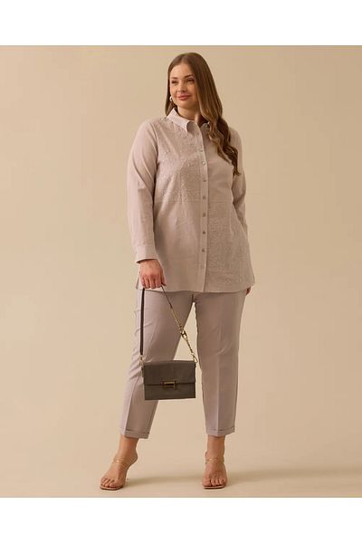 Gala-Xi Tunic with Embroidery Sequin Detail in Plus Size Gala-Xi