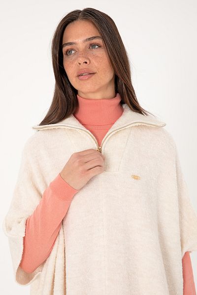 U.S. Polo Assn. Women's Cream Knitwear Poncho 50293175-Vr071