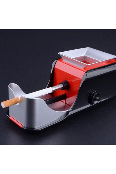 Teno Teno® Electric Cigarette Maker, 3 grinding levels, tobacco injector, red/black