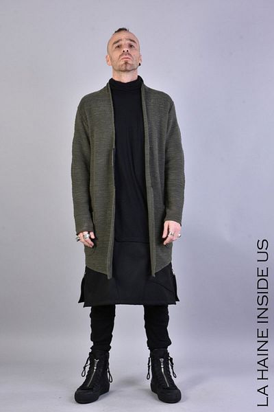 La Haine Inside Us REGULAR NET CARDIGAN - LA HAINE INSIDE US - GREEN, L