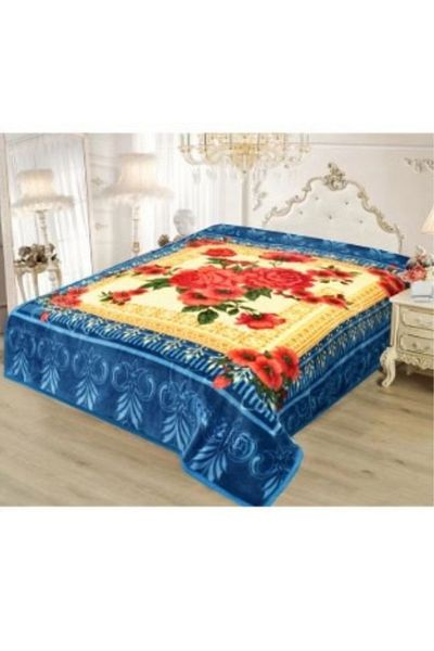 Generic Soft and warm heavy winter blanket with silky feel, double bed blanket size 200X240cm and weight 6kg