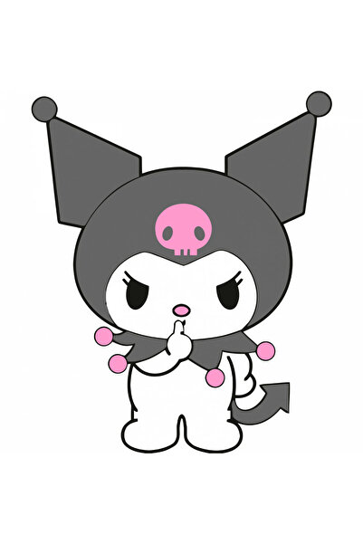 INOVATIX Set de 8 piese, autocolant My Melody Kuromi furios, INOVATIX®. 6 cm