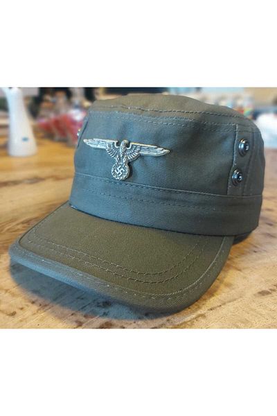kho military design Ww2 German Motif Khaki Hat Model (Adjustable)