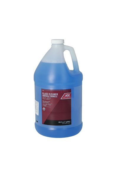 ACE Streak and Bleach Free Ammonia Formula Glass Cleaner Liquid Blue 3.78 Liter