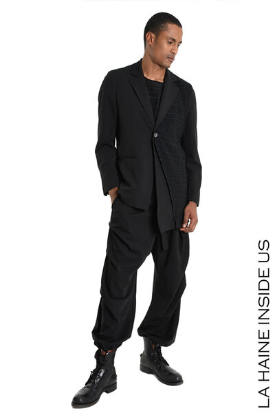 La Haine Inside Us JACHETĂ ASIMETRICĂ - LA HAINE INSIDE US - XXL, NEGRU