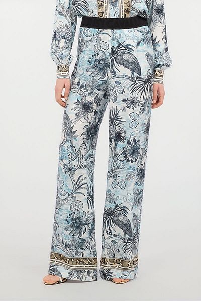 Just Cavalli PRINTED WIDE PANTS - JUST CAVALLI - 38, BLUE