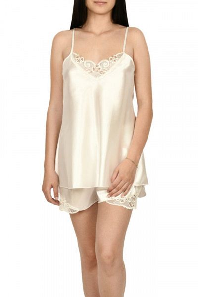 MISSDORE Pijama dama din satin, MissDore, ivoar