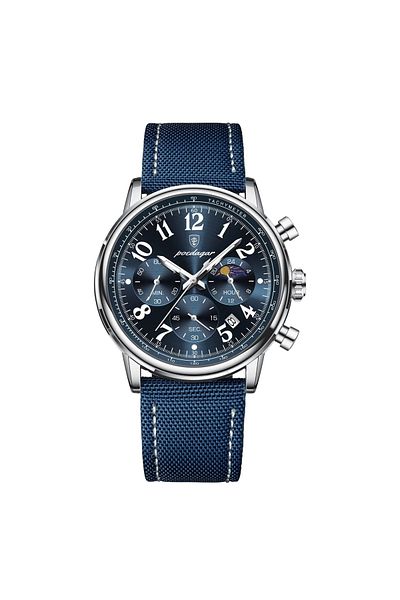 delis Men's watch Poedagar CS1886, textile, blue, blue dial