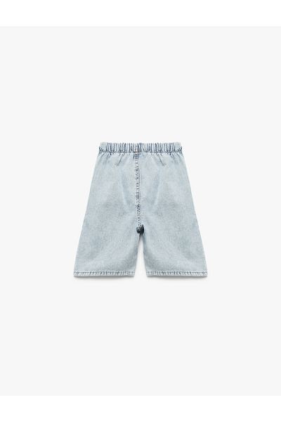 Koton Pantaloni scurți din denim din bumbac cu talie elastică