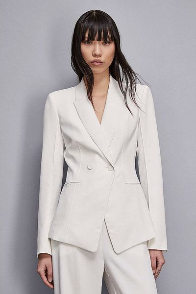 Patrizia Pepe TWO BUTTON JACKET - PATRIZIA PEPE - 46, WHITE