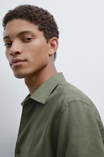 Massimo Dutti Hafif regular fit fitilli gömlek