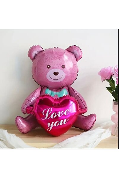 ALYA PARTİ Büyük Boy LOVE YOU AYICIK Folyo Balon