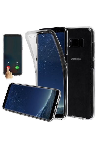 OEM Carcasă completă TPU 360° (față + spate) pentru Samsung Galaxy S8 Plus, gri transparent