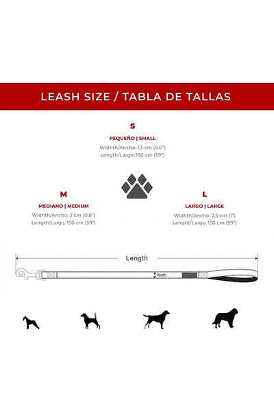 Astorpet Dog leash with 360° safety lock ASTORPET, polyester/metal, white/red/black, 1.5 m, size L