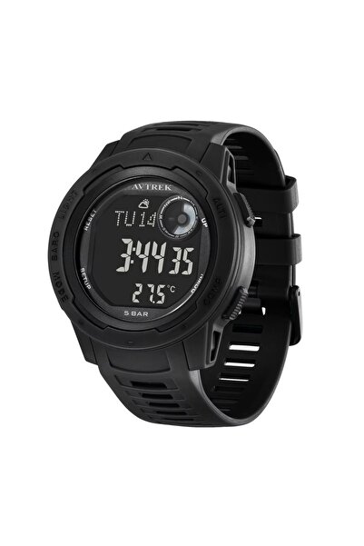 delis Avtrek CS1759 digital men's watch, silicone, black, black dial