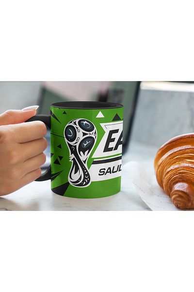 MECKSA "Eat Sleep Watch" Saudi World Cup 2034 Fan Mug 11OZ