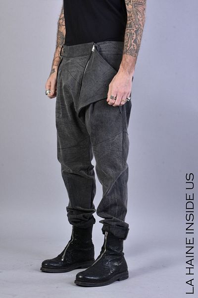 La Haine Inside Us Regular Bull Stretch Pants - - Gray, S
