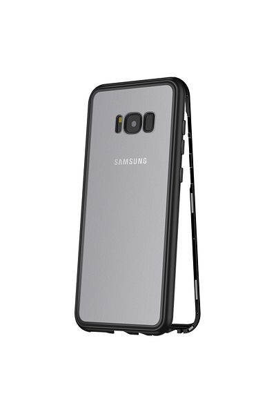 OEM Carcasă magnetică cu protecție 360°, compatibilă cu Samsung Galaxy S8, neagră