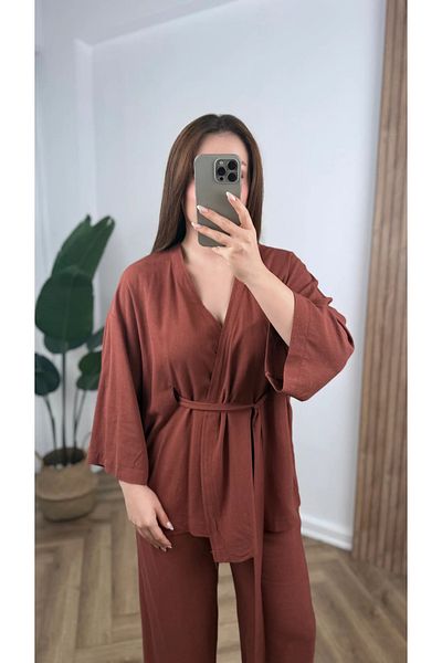 My Blog Tile Belt Detailed Suit - 8723