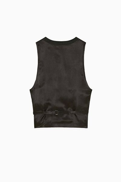 Patrizia Pepe REGULAR FIT VEST - PATRIZIA PEPE - 46, BLACK