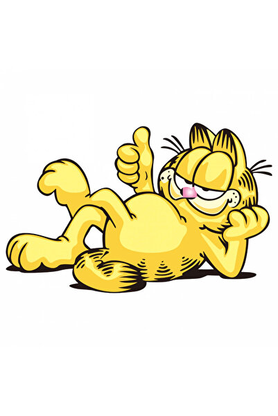 INOVATIX Set of 8 pieces, Relaxed Garfield Sticker, INOVATIX®. 6 cm