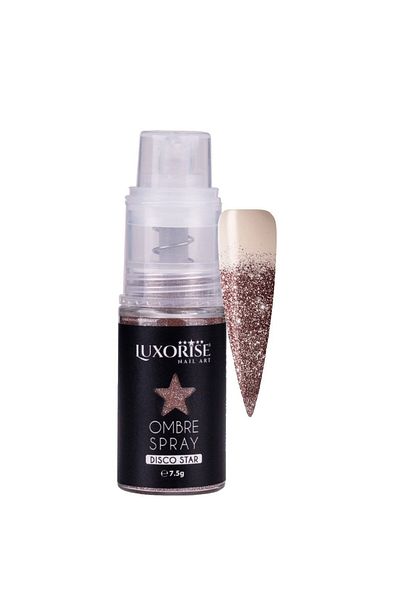 LUXORISE Ombre Nail Art Spray LUXORISE Disco - Sclipici de Cupru