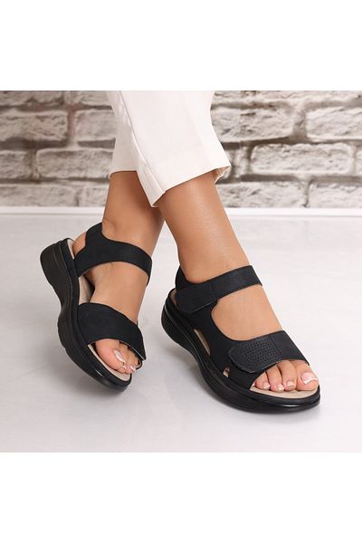 MODA STİL Sandale Dama Negre Din Piele Ecologica Zola, 39