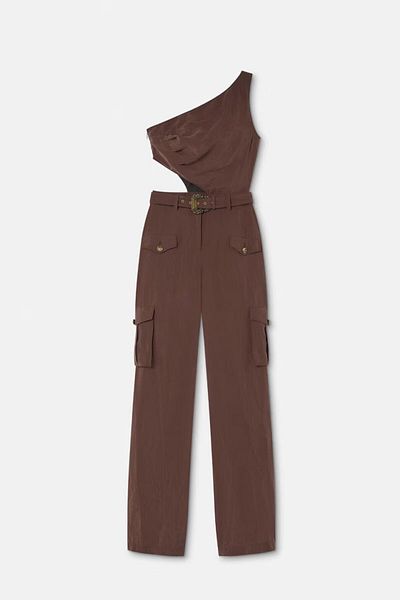 VERSACE JEANS SIDE CUT OUT DRESS - VERSACE JEANS - 40, BROWN