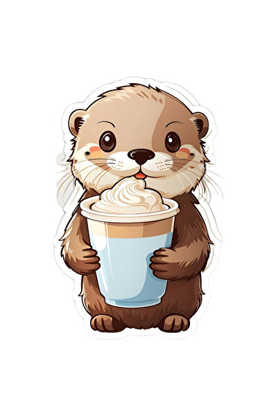 INOVATIX Set de 8 piese, autocolant Lusty Otter, INOVATIX®. 6 cm