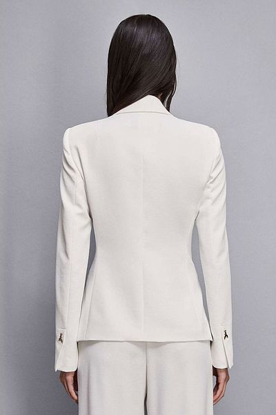 Patrizia Pepe TWO BUTTON JACKET - PATRIZIA PEPE - 46, WHITE
