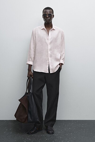 Massimo Dutti %100 keten regular fit gömlek