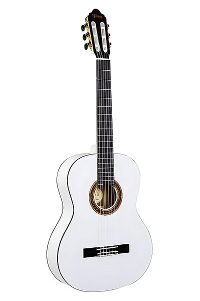 VALENCIA VC103WT, classical guitar, 3/4 size, white finish