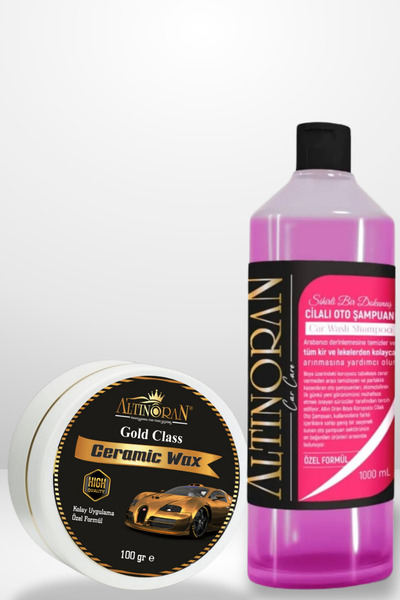 Altınoran Oto Şampuan ve Seramik Cila Seti | Gold Class Wax 100gr ve Cilalı Ş...