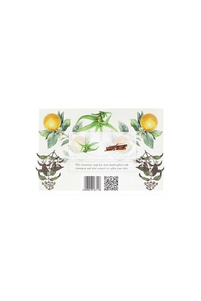 Qaadu Luxury Handmade Soap With Natural Ingredients Aloe Vera Cinnamon & Orange 125 g