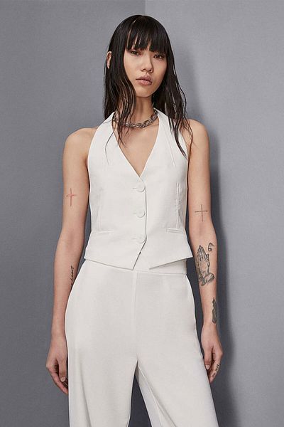 Patrizia Pepe BACKLESS VEST - PATRIZIA PEPE - 40, BLACK
