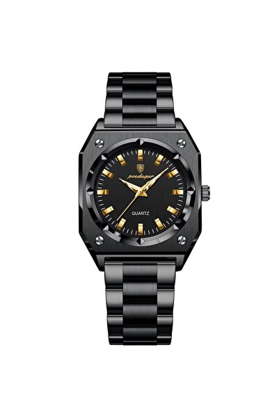 delis Ceas de dama Poedagar CS1902, otel inoxidabil, negru, cadran negru