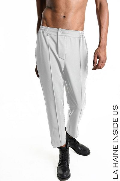 La Haine Inside Us Regular Fit Pants With Elastic Waist - - L, White